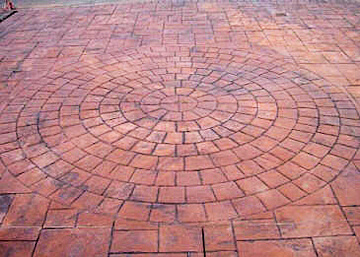 circle printed concrete