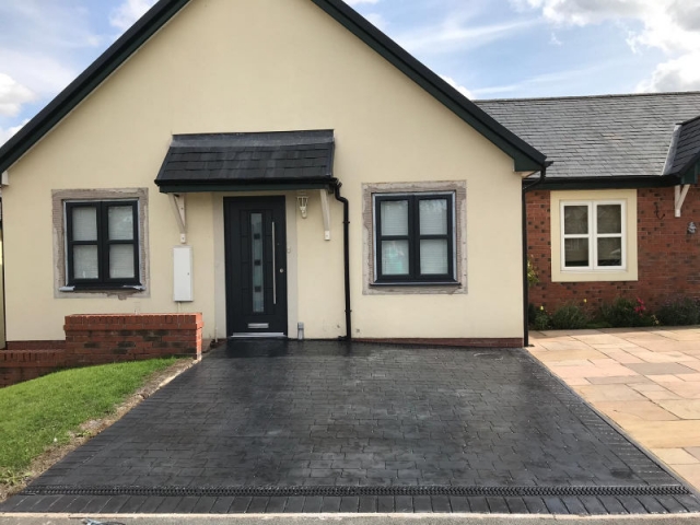 new pattern imprinted concrete driveway in Macclesfield