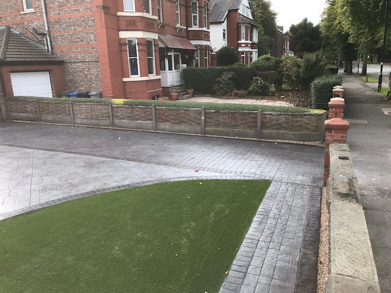 New Pattern Imprinted Concrete Driveway in Urmston