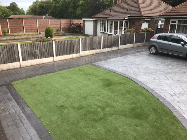 New Pattern Imprinted Concrete Driveway in Urmston