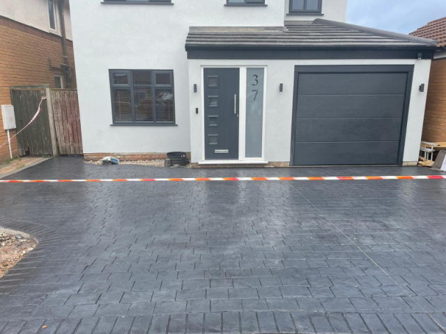 New Pattern Imprinted Concrete Driveway in Altrincham