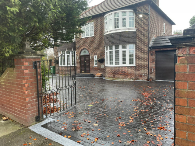 New Pattern Imprinted Concrete Driveway in Timperley
