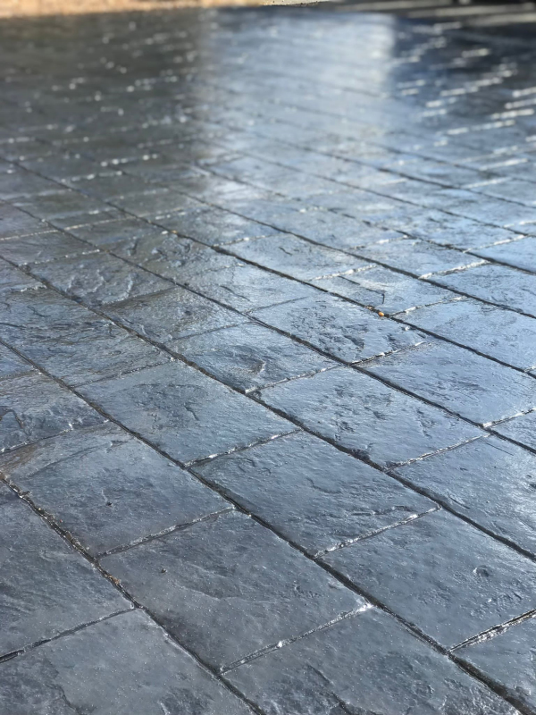 New Pattern Imprinted Concrete Driveway in Urmston