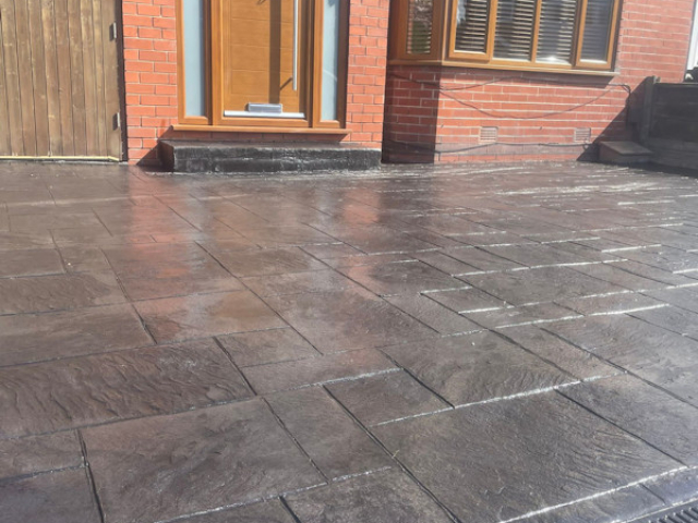 New Pattern Imprinted Driveway in Timperley Altrincham