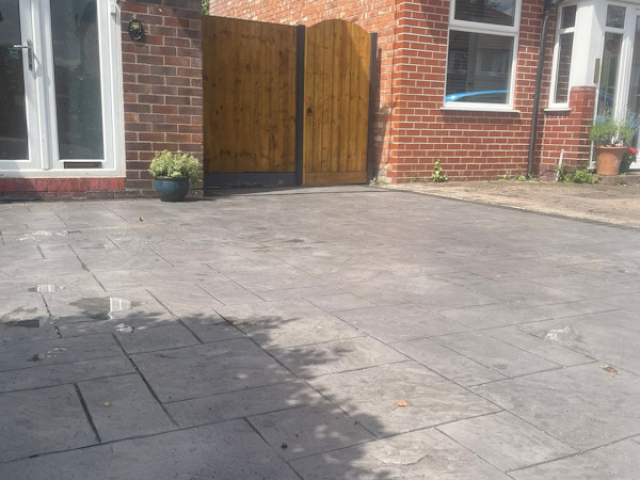 New Pattern Imprinted Concrete Driveway in Timperley, Altrincham