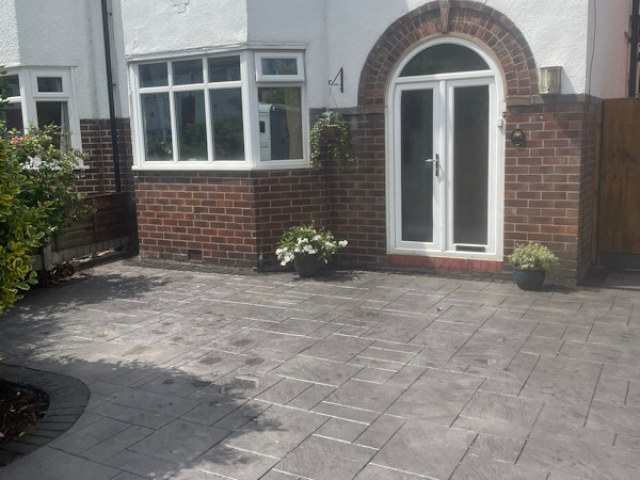 New Pattern Imprinted Concrete Driveway in Timperley, Altrincham