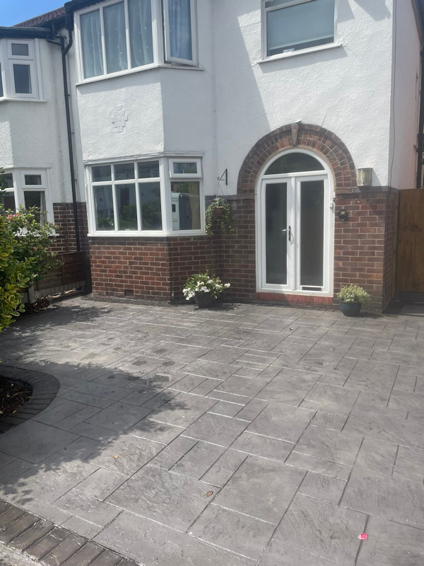 New Pattern Imprinted Concrete Driveway in Timperley, Altrincham