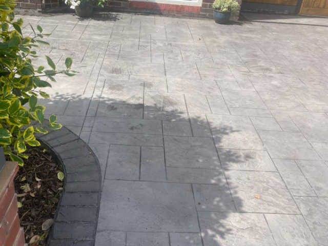 New Pattern Imprinted Concrete Driveway in Timperley, Altrincham