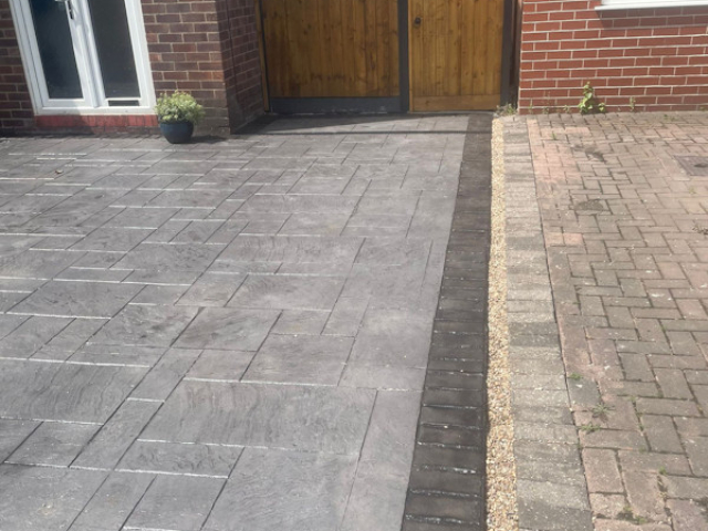 New Pattern Imprinted Concrete Driveway in Timperley, Altrincham