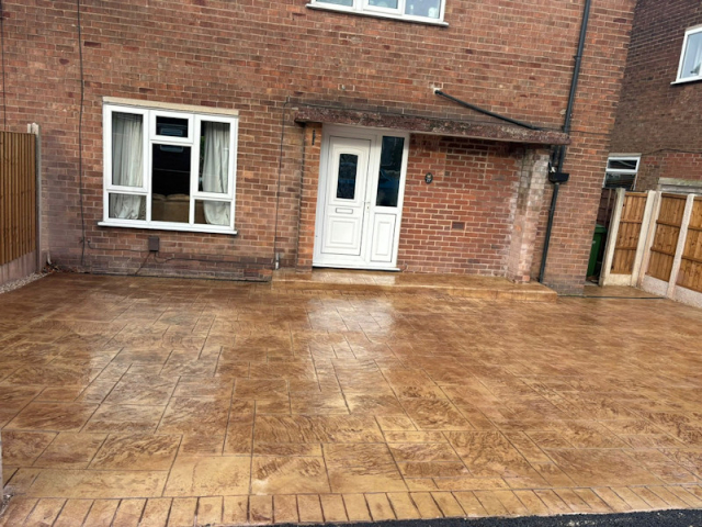 Pattern Imprinted Concrete Driveway in Timperley