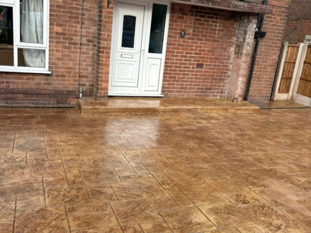 Pattern Imprinted Concrete Driveway in Timperley