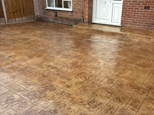 Pattern Imprinted Concrete Driveway in Timperley
