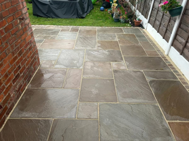 New Indian Stone Patio in Timperley