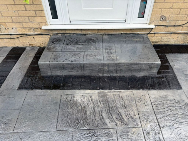 New Pattern Imprinted Concrete Driveway in Golborne, Wigan