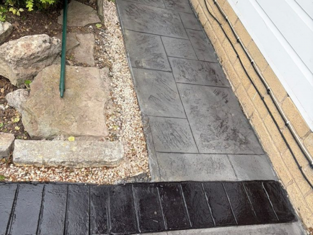 New Pattern Imprinted Concrete Driveway in Golborne, Wigan