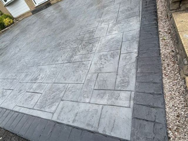 New Pattern Imprinted Concrete Driveway in Golborne, Wigan