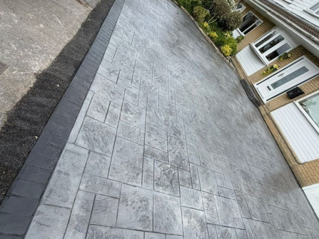New Pattern Imprinted Concrete Driveway in Golborne, Wigan