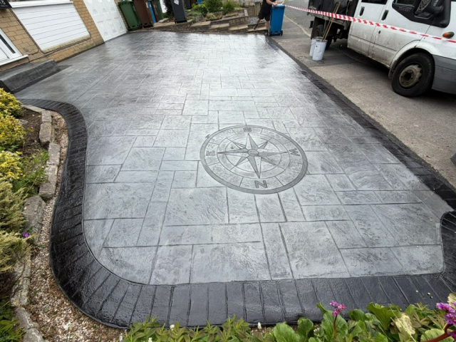 New Pattern Imprinted Concrete Driveway in Golborne, Wigan