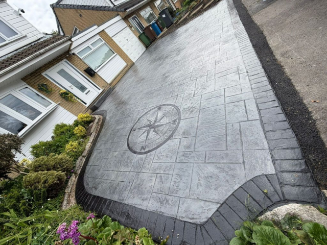 New Pattern Imprinted Concrete Driveway in Golborne, Wigan